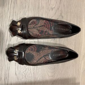 Burberry Brown Tassel Ballerina Loafer